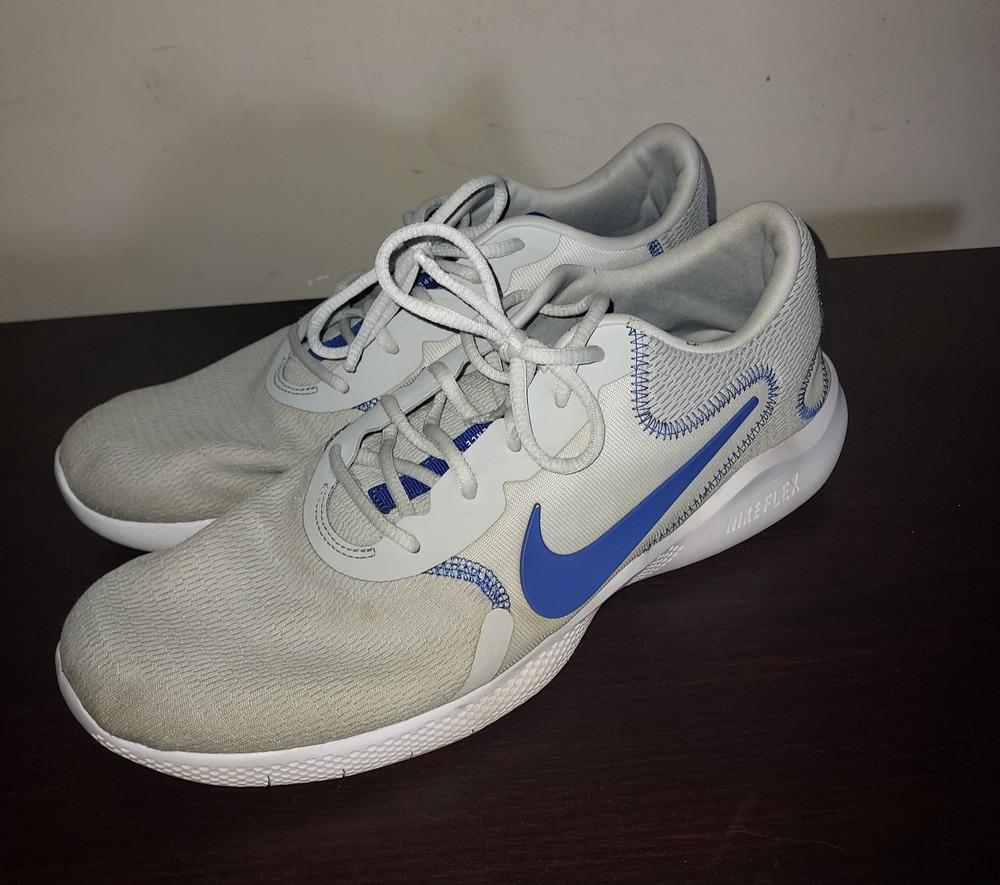 Nike Mens Running Sneakers 11.5M Lace Up Low Top Flex Experience 9 Gray Blue